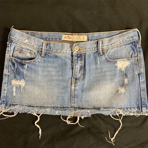 Hollister Distressed Jean Skirt